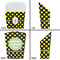 Bee & Polka Dots French Fry Favor Box - Front & Back View