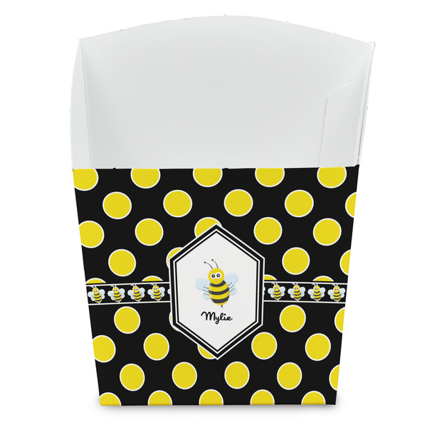 Custom Bee & Polka Dots French Fry Favor Boxes (Personalized)