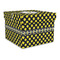 Bee & Polka Dots Gift Boxes with Lid - Canvas Wrapped - Large - Front/Main