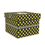 Bee & Polka Dots Gift Box with Lid - Canvas Wrapped - Medium (Personalized)