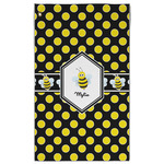 Bee & Polka Dots Golf Towel - Poly-Cotton Blend w/ Name or Text