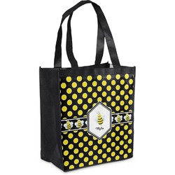 Bee & Polka Dots Grocery Bag (Personalized)