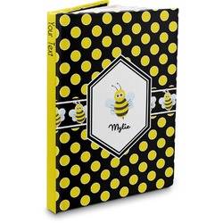 Bee & Polka Dots Hardbound Journal - 5.75" x 8" (Personalized)