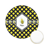 Bee & Polka Dots Printed Cookie Topper - 2.15" (Personalized)