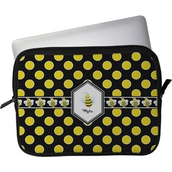 Bee & Polka Dots Laptop Sleeve / Case - 13" (Personalized)