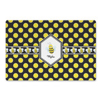 Bee & Polka Dots Large Rectangle Car Magnet (Personalized)