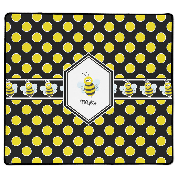 Custom Bee & Polka Dots XL Gaming Mouse Pad - 18" x 16" (Personalized)