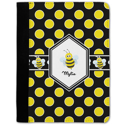 Bee & Polka Dots Notebook Padfolio - Medium w/ Name or Text
