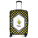 Bee & Polka Dots Suitcase - 24" Medium - Checked (Personalized)