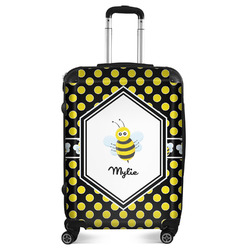 Bee & Polka Dots Suitcase - 24" Medium - Checked (Personalized)