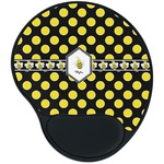 Bee & Polka Dots Mouse Pad with Wrist Support