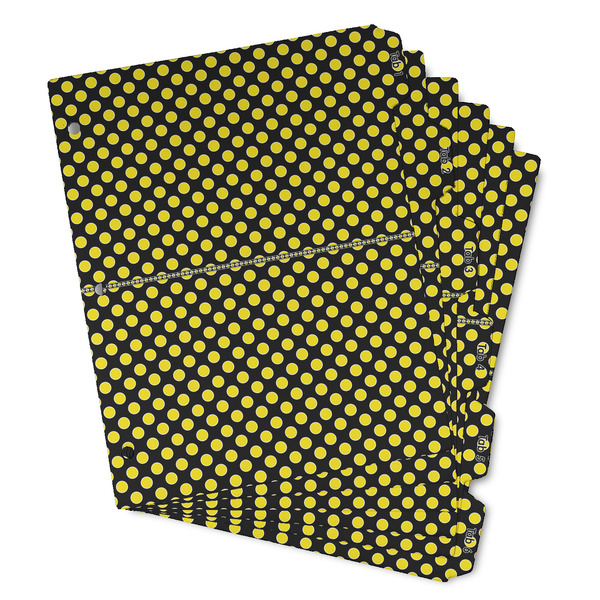 Custom Bee & Polka Dots Binder Tab Divider - Set of 6 (Personalized)