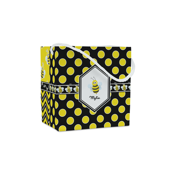 Custom Bee & Polka Dots Party Favor Gift Bags - Matte (Personalized)