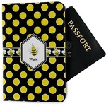 Bee & Polka Dots Passport Holder - Fabric (Personalized)