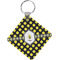 Bee & Polka Dots Personalized Diamond Key Chain