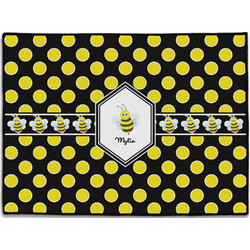 Bee & Polka Dots Door Mat (Personalized)