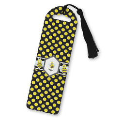 Bee & Polka Dots Plastic Bookmark (Personalized)