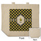 Bee & Polka Dots Reusable Cotton Grocery Bag - Front & Back View