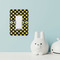 Bee & Polka Dots Rocker Light Switch Covers - Single - IN CONTEXT