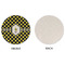 Bee & Polka Dots Round Linen Placemats - APPROVAL (single sided)