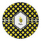 Bee & Polka Dots Round Paper Coaster - Approval