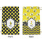 Bee & Polka Dots Small Laundry Bag - Front & Back View