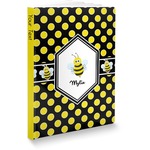 Bee & Polka Dots Softbound Notebook - 5.75" x 8" (Personalized)