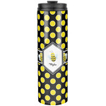 Bee & Polka Dots Stainless Steel Skinny Tumbler - 20 oz (Personalized)