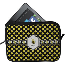 Bee & Polka Dots Tablet Case / Sleeve - Small (Personalized)