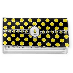 Bee & Polka Dots Vinyl Checkbook Cover (Personalized)