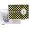 Bee & Polka Dots Vinyl Passport Holder - Flat Front and Back