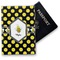 Bee & Polka Dots Vinyl Passport Holder - Front