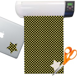 Bee & Polka Dots Sticker Vinyl Sheet (Permanent)