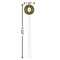 Bee & Polka Dots White Plastic 5.5" Stir Stick - Round - Dimensions