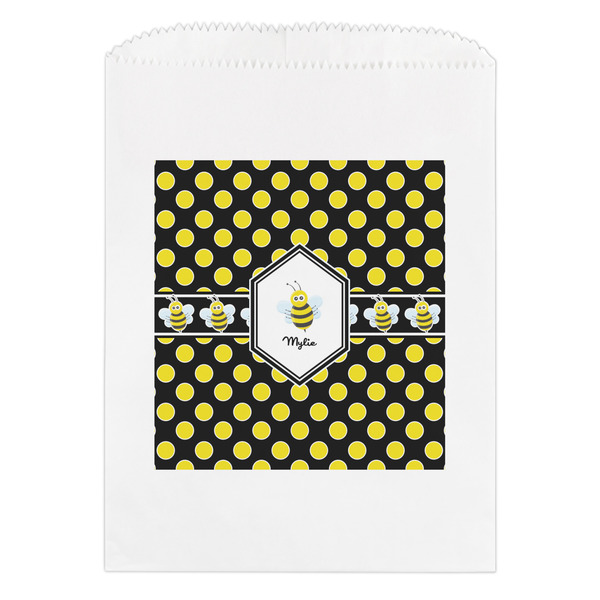 Custom Bee & Polka Dots Treat Bag (Personalized)