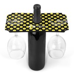 Bee & Polka Dots Wine Bottle & Glass Holder (Personalized)