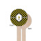 Bee & Polka Dots Wooden 6" Stir Stick - Round - Single Sided - Front & Back