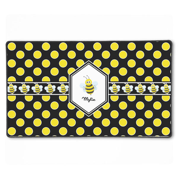 Custom Bee & Polka Dots XXL Gaming Mouse Pad - 24" x 14" (Personalized)