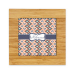 Tribal Bamboo Trivet with Ceramic Tile Insert (Personalized)