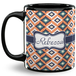 Tribal 11 Oz Coffee Mug - Black (Personalized)