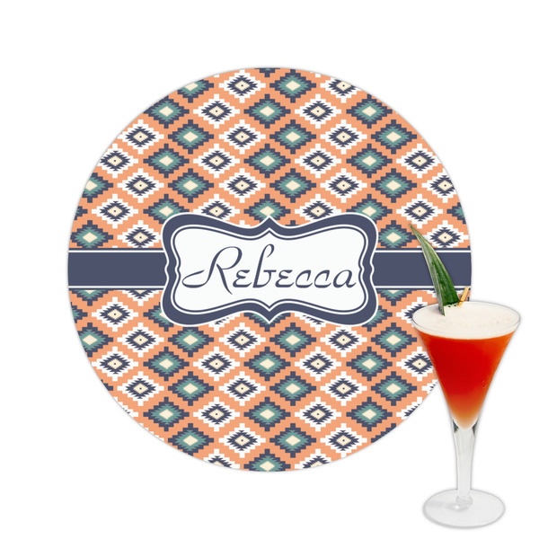 Custom Tribal Printed Drink Topper -  2.5" (Personalized)