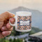 Tribal Espresso Cup - 3oz LIFESTYLE (new hand)