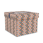 Tribal Gift Box with Lid - Canvas Wrapped - Medium (Personalized)