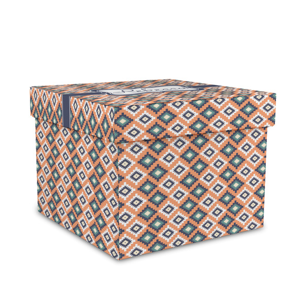 Custom Tribal Gift Box with Lid - Canvas Wrapped - Medium (Personalized)