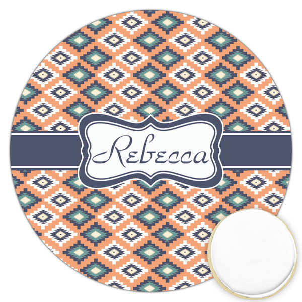 Custom Tribal Printed Cookie Topper - 3.25" (Personalized)