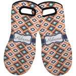 Tribal Neoprene Oven Mitts - Set of 2 w/ Name or Text