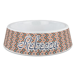 Tribal Plastic Dog Bowl - Large (Personalized)