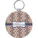 Tribal Round Plastic Keychain (Personalized)