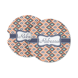 Tribal Sandstone Car Coasters - Set of 2 (Personalized)