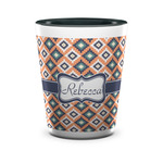 Tribal Ceramic Shot Glass - 1.5 oz - Two Tone - Single (Personalized)